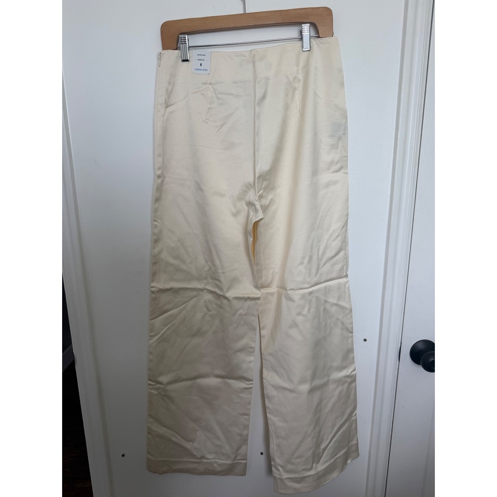 J.McLaughlin Carter Dupioni Cotton Pants – Ivory – Women's Size 2 – NWT - Picture 3 of 4